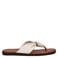Nelson imitatieleren teenslippers - ecru