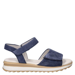 suède sandalen blauw