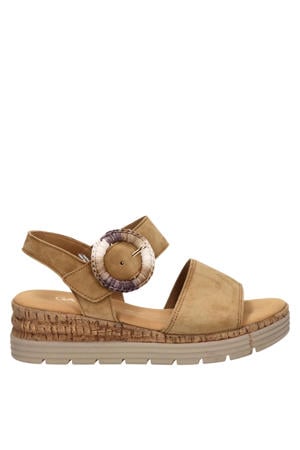 suède sandalen cognac