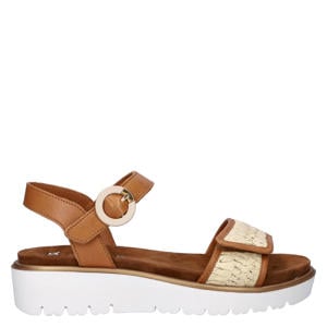 leren sandalen cognac