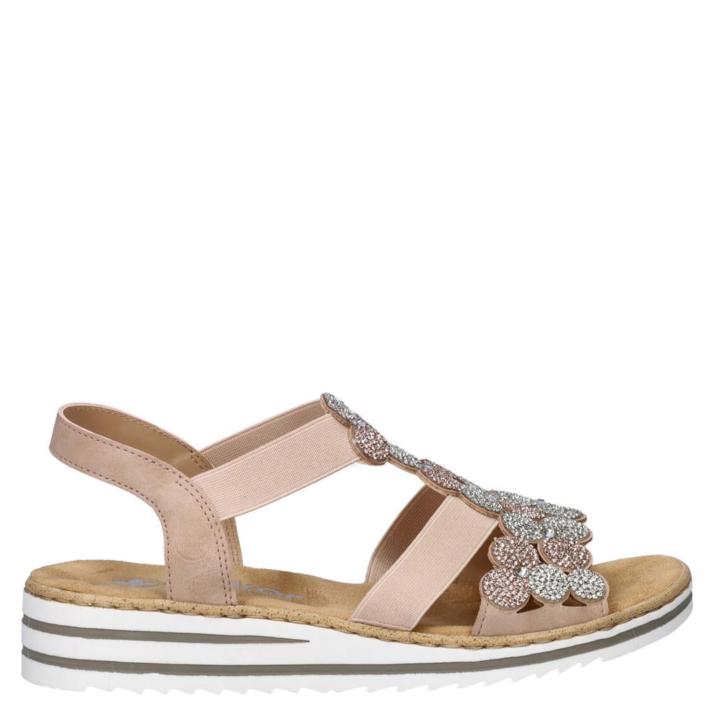 Roze dames Rieker sandalen