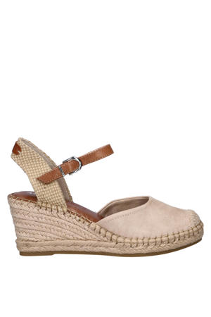 suède sleehakken beige
