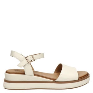 leren sandalen ecru