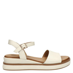 leren sandalen ecru
