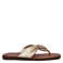 Nelson imitatieleren teenslippers - goud