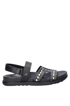 Elora leren sandalen zwart