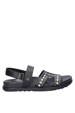 Elora leren sandalen zwart
