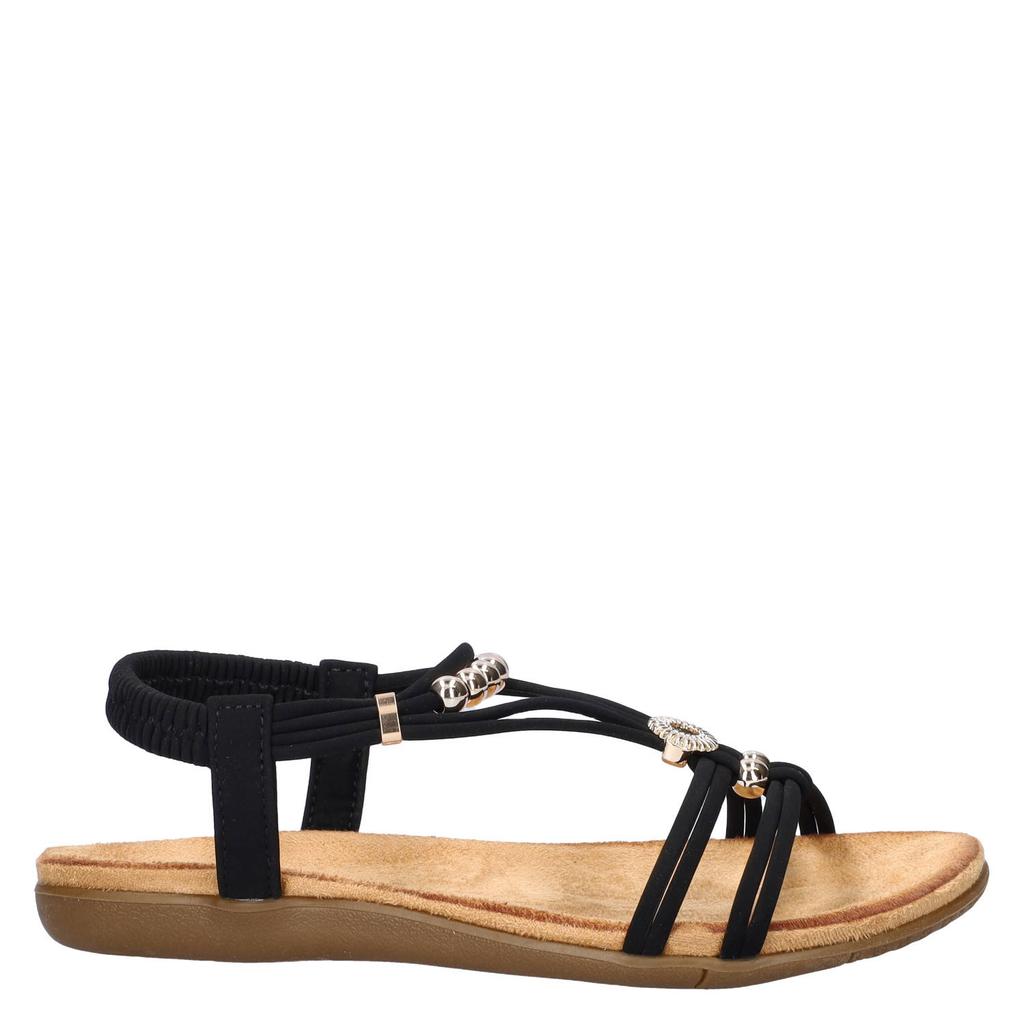Zwarte dames Dolcis suèdelook sandalen -