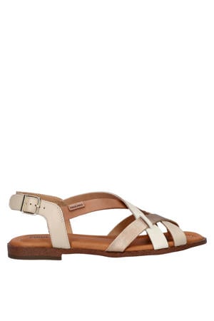 Algar leren sandalen ecru/brons