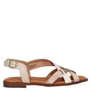 Algar leren sandalen ecru/brons