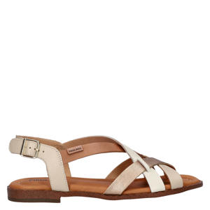 Algar leren sandalen ecru/brons