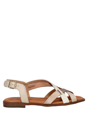 Algar leren sandalen ecru/brons