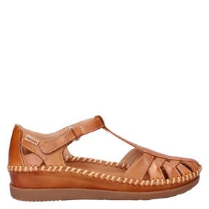 leren sandalen cognac