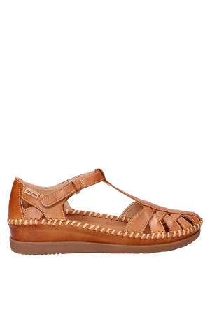 leren sandalen cognac