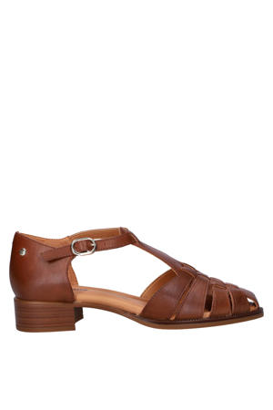 Valencia leren sandalen cognac