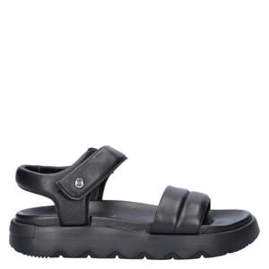 Bety leren sandalen zwart