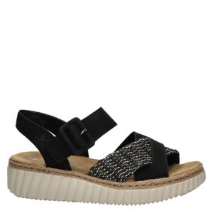 leren sandalen zwart wit