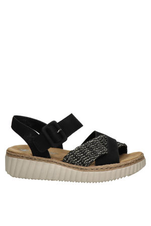 leren sandalen zwart wit
