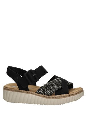 leren sandalen zwart wit