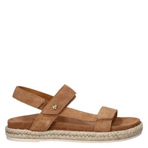 suède espadrilles cognac