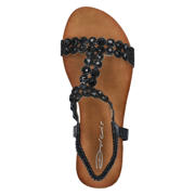 thumbnail: Dolcis imitatieleren sandalen met strass steentjes zwart