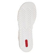 thumbnail: Rieker imitatieleren slippers met klittenband en sleehak beige