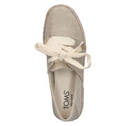 thumbnail: Toms Carolina Lace up katoenen espadrilles met plateauzool goud