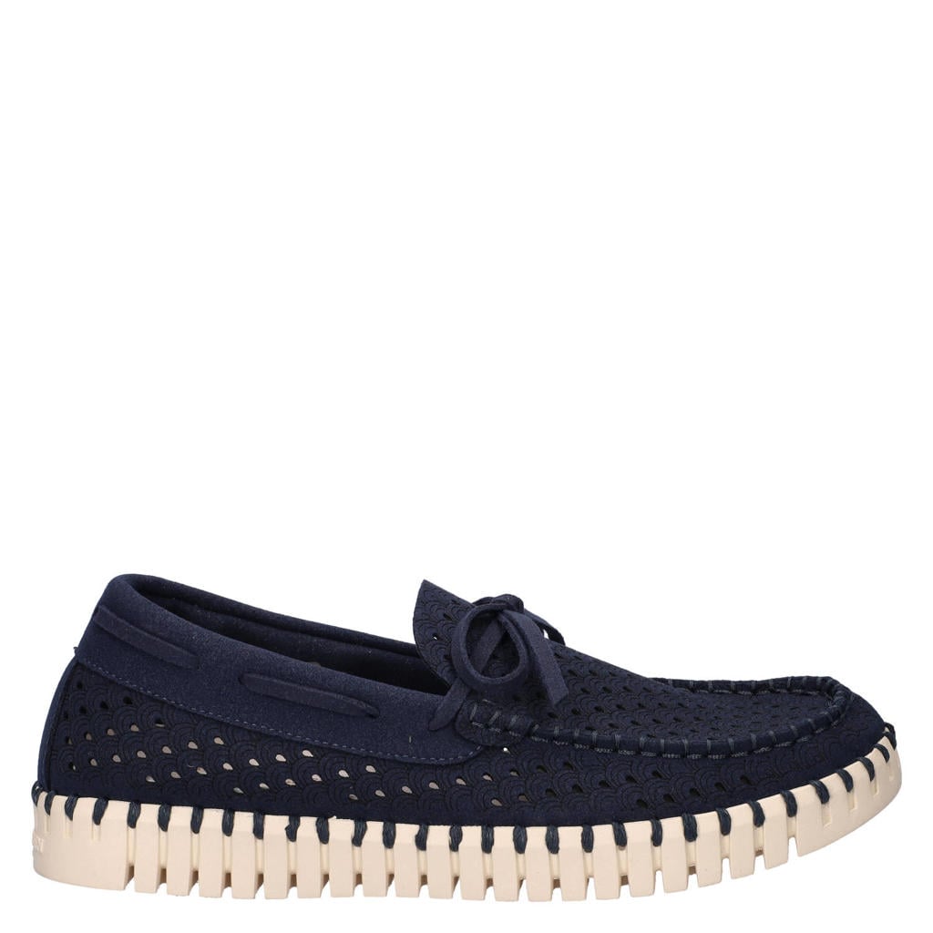 Blauwe dames Ilse Jacobsen Tulip 3074 bootschoenen van microvezel