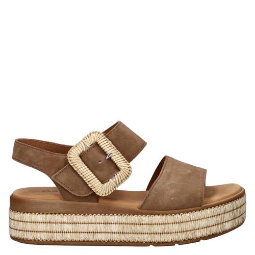Gabor suède sandalen bruin