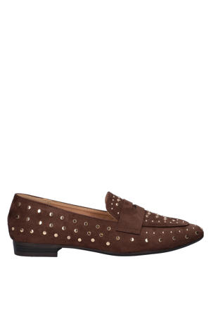 suède loafers bruin