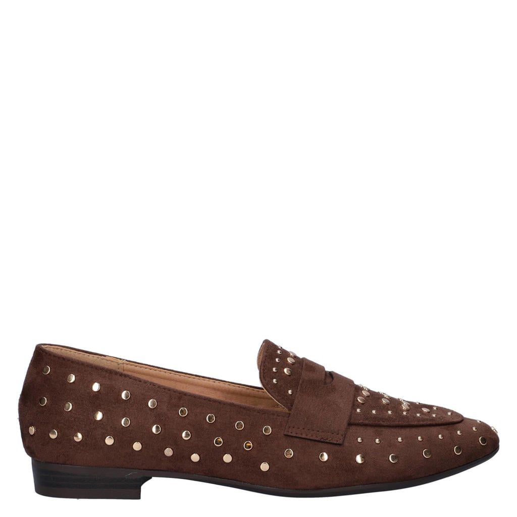 Bruine dames Nelson suède loafers