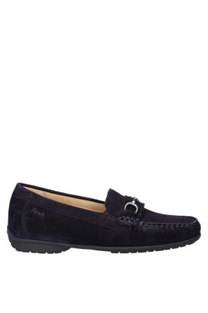 Cortizia suède mocassins donkerblauw