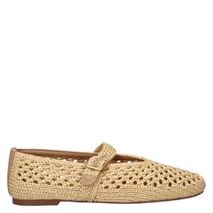 ballerina's met gevlochten beige