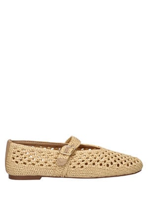 ballerina's met gevlochten beige
