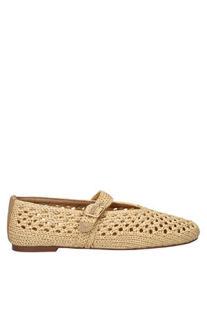 ballerina's met gevlochten beige