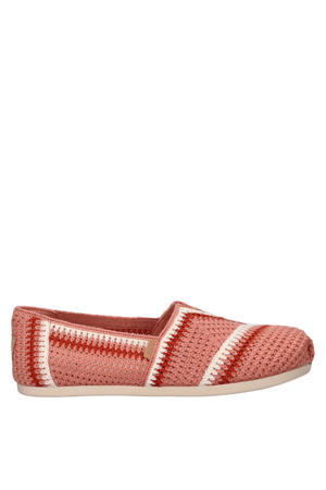 alpargata espadrilles met gehaakt oudroze