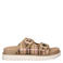 Nelson slippers met gehaakt beige/roze