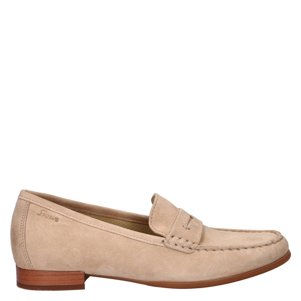Beige dames Sioux suède loafers