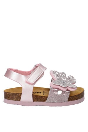 imitatieleren sandalen - lichtroze/zilver