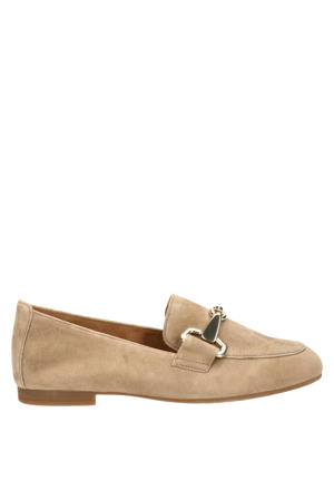suède loafers lichtbruin