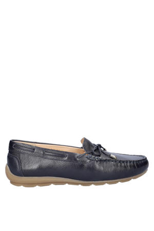 Alabama leren mocassins donkerblauw