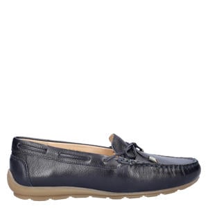 Alabama leren mocassins donkerblauw
