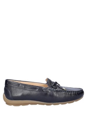 Alabama leren mocassins donkerblauw
