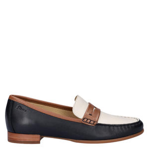 Rosikena leren loafers blauw/ecru