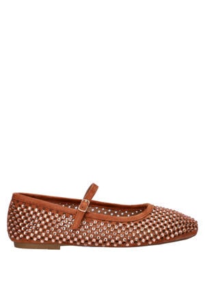 ballerina's met strass cognac