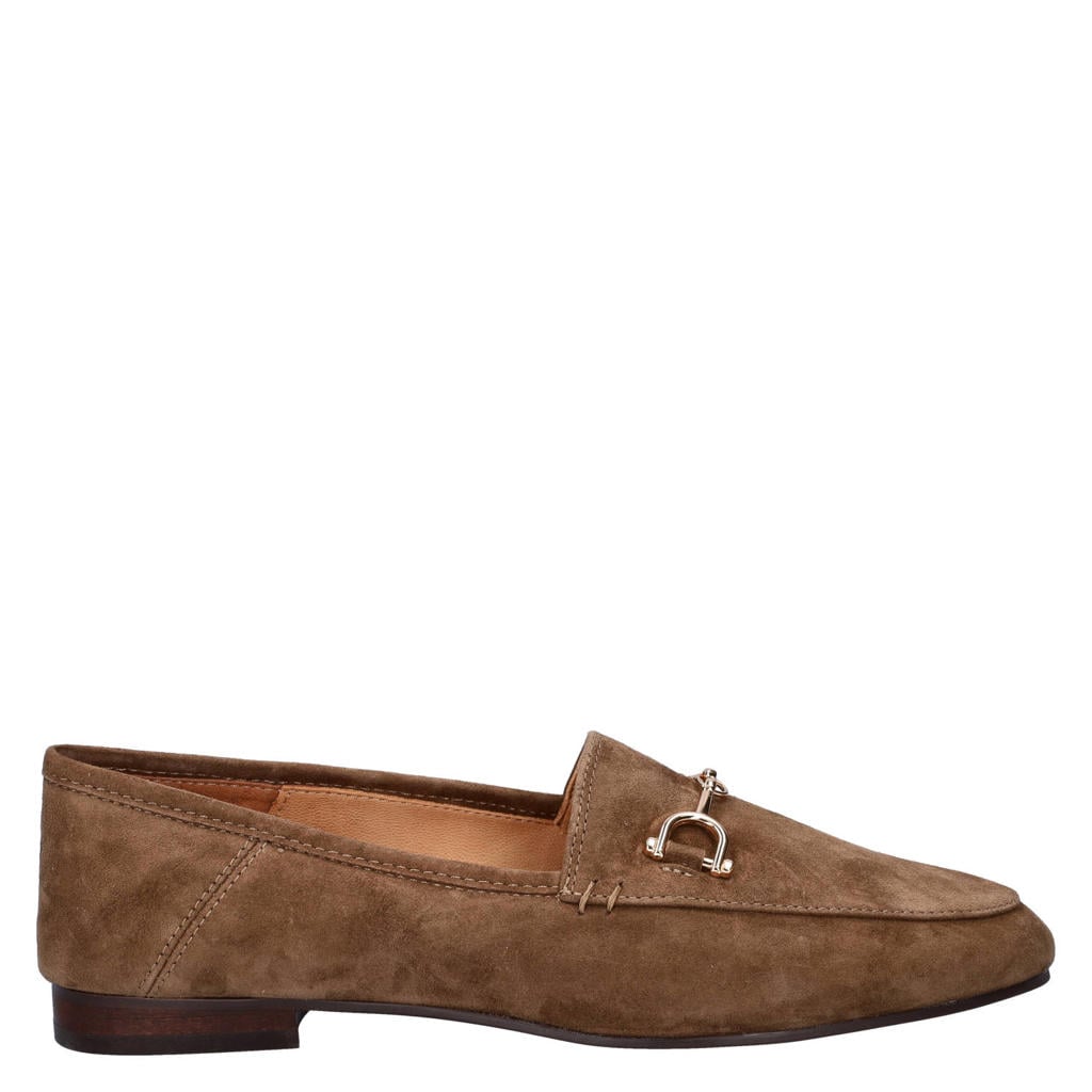 Bruine dames Nelson suède loafers