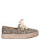 Toms Carolina Lace up katoenen espadrilles met plateauzool beige/zwart
