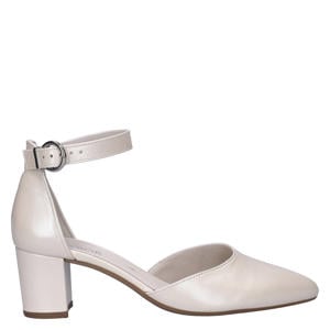 leren pumps parelmoer