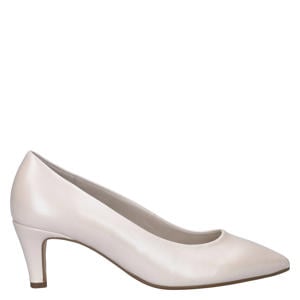 leren pumps parelmoer