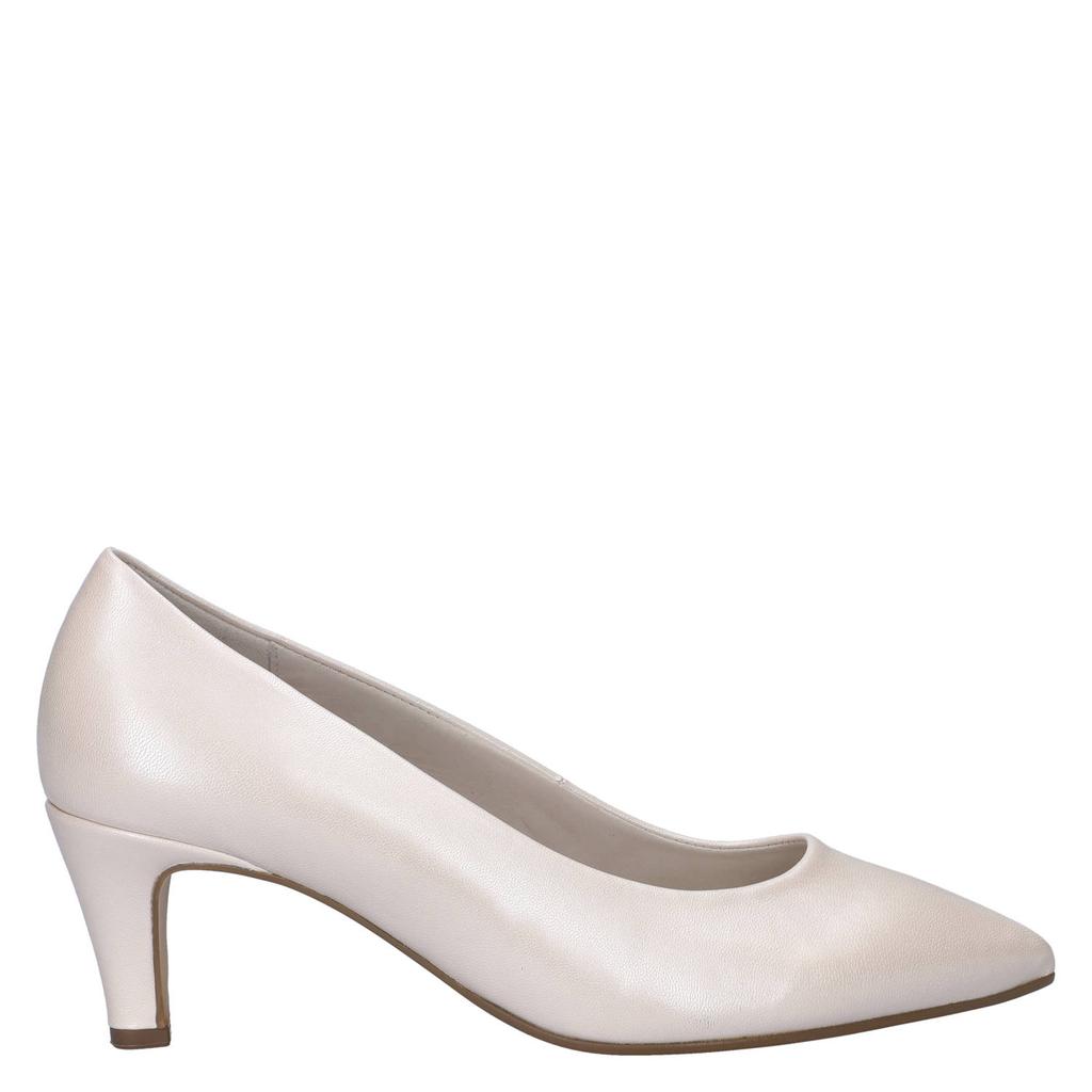 Bruin en taupe dames Gabor leren pumps parelmoer